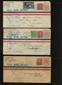 15 CANAL ZONE 1929 FAM5 LINDBERGH FIRST FLIGHT COVER STUDENT SELECTION (Cv 646)