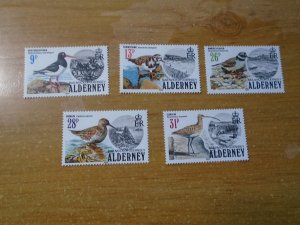 Alderney  #  13-17  MNH   Birds