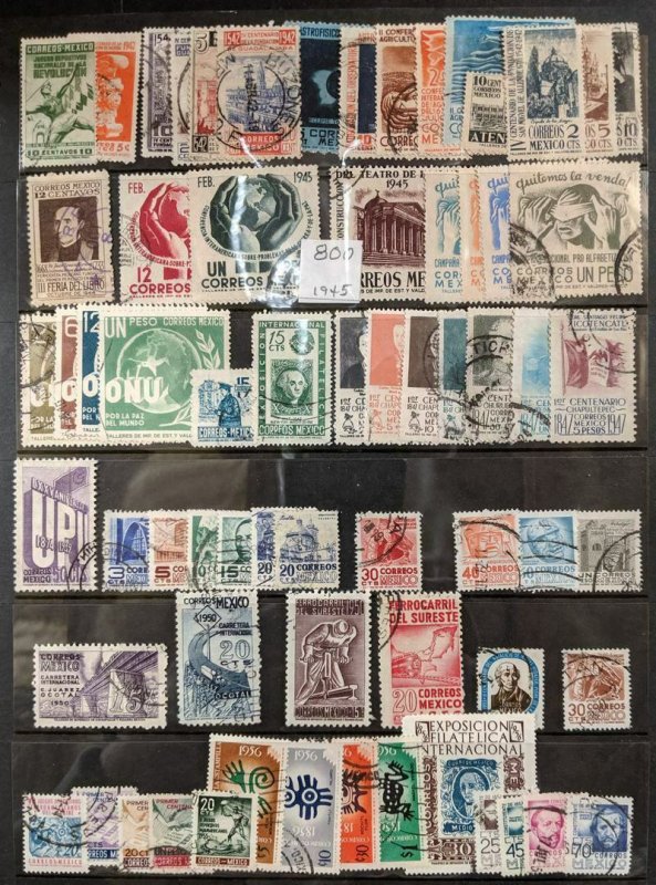 EDW1949SELL : MEXICO Nice, ALL DIFFERENT collection in PERFECT SCOTT CAT ORDER