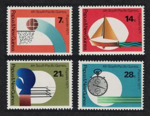 Papua NG Sailing Boxing Basketball South Pacific Games 4v 1971 MNH