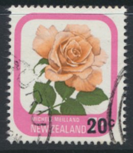 New Zealand  SG 1203b SC# 718 Opt Surcharge  Used  Rose - see detail & scan