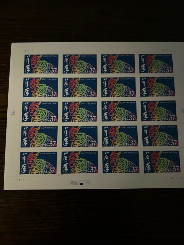 Scott# 3747 HAPPY NEW YEAR Full sheet Of 20 Stamps MNH-2003