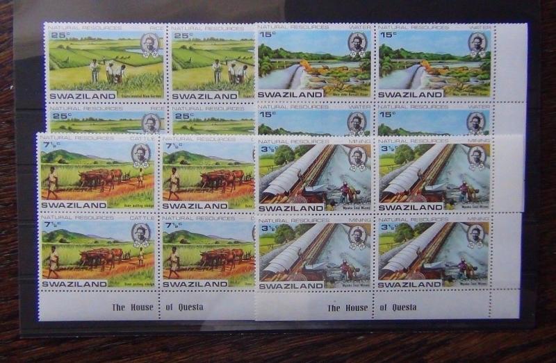 Swaziland 1973 National Resources in blocks x 4 MNH