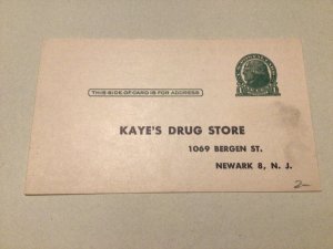 U. S. Kays Drug Store Newark N. J.  1913 postal card 67198