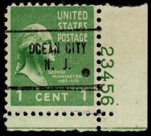 U.S. #804 MNH F/VF PRE-CAN PL# 23456 SINGLE