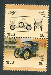 Nevis #308 Classic Cars MNH pair