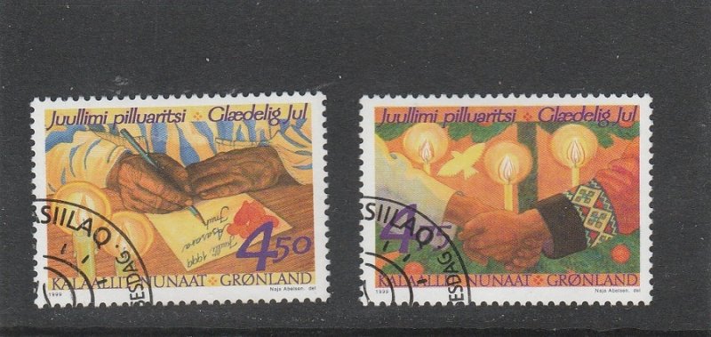 Greenland  Scott#  355-356  Used  (1999 Christmas)