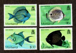 Montserrat 381-384 Mint NH Fish!