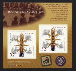 SCOUT MISSION = Cut fr Booklet with FRENCH DESCRIPTION Canada 2007 #2225 MNH,