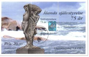 Aland Finland Sc 137 1997 Autonomy stamp sheet used