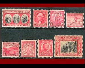 USA Nice Group 8 Mint NH 2