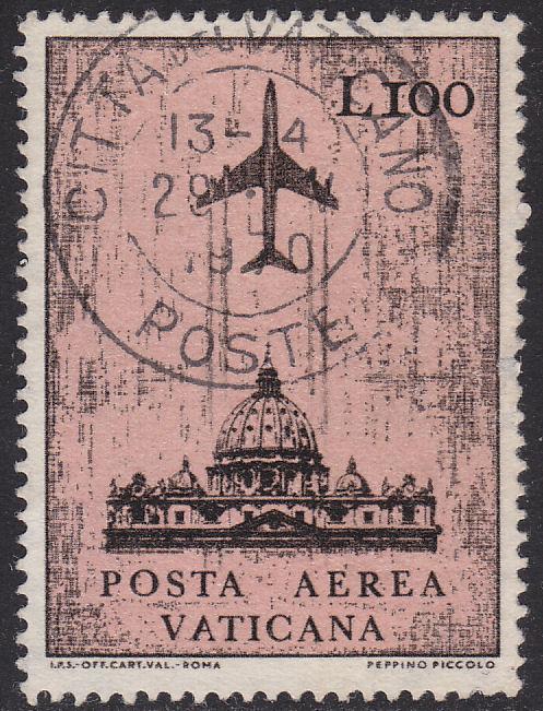 Vatican City C50 Hinged 1960 Jet Over St. Peter's L100 CDS