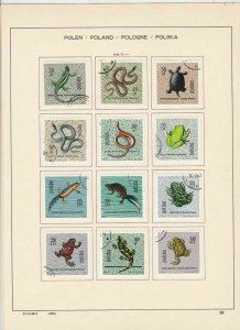 poland 1963 reptiles & space + other stamps page ref 17263