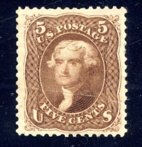 US SCOTT #105 MINT-(XF APPEARANCE)-OG W/ CROWE CERT