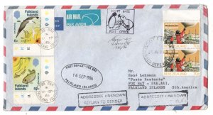 Falkland Islands 1986 Scott Base Fox Bay Cover 'Return to Sender' WS36967