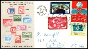 UN New York 104-107 Unknown Pen FDC