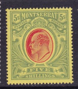 Montserrat Scott 40 1908  KEVII 5/, VF MLH.  Scott $65