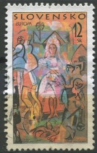 Slovakia Sc#302 Used, 12k multi, Europa (C.E.P.T.) 1998 - Feasts and Festival...