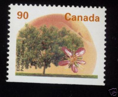 CANADA 1995 PEACH 90c Booklet Pane Single NH #1374as