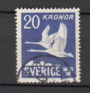 J25640 JLstamps 1942-53 sweden used #c8c swans perf 4 sides