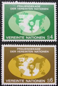 UN Vienna #9-10 MNH 2 Singles, Women's Decade, SCV $1.15 L10