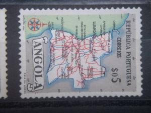 ANGOLA, 1955, MH 5c, Map, Scott 386