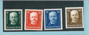 Germany, B19-22, Pres.Hindenburg Semi-Postal Singles,**MNH**