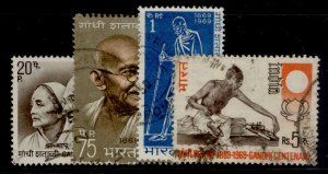 INDIA QEII SG595-598, 1969 Mahatma Ghandi set, FINE USED. Cat £10.