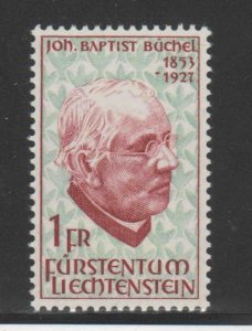 LIECHTENSTEIN #429  1967 JOHANN BABIST BUCHEL    MINT  VF NH  O.G