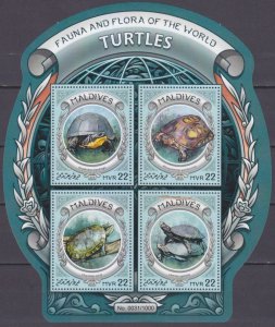 2016 Maldive Islands 6340-6343KL Reptiles / Turtles 11,00 €