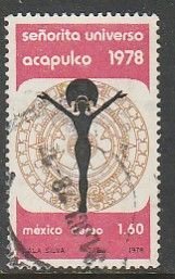 MEXICO C570, Miss Universe Contest, Acapulco USED SINGLE. F-VF. (1080)