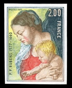 France, 1950-Present #1518 (YT 1958) Cat€84, 1977 Virgin and Child by Rub...