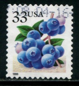 3294 US 33c Fruit Berries SA , used  perf 11.25x11.5