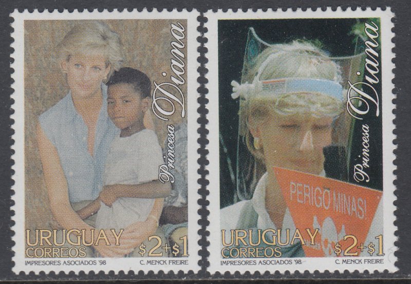 Uruguay B10-B11 Princess Diana MNH VF