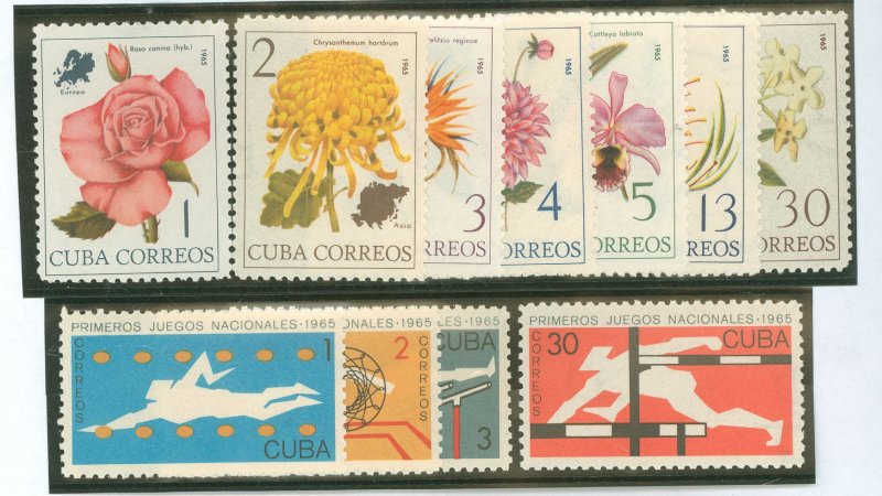 Cuba #973-983 Mint (NH) Single (Complete Set) (Flora) (Sports)