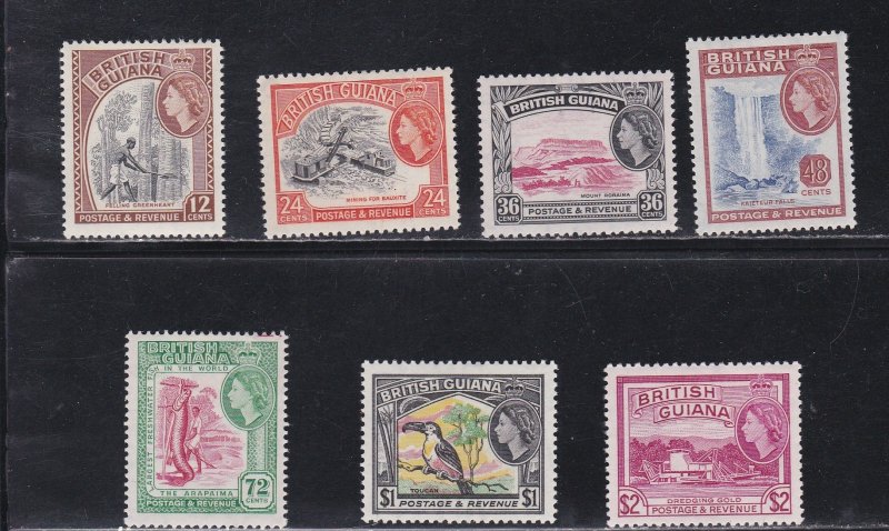 British Guiana # 260-266, Pictorial Issues, Mint VLH, 1/3 Cat.