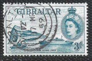 Gibraltar Sc #137 Used, Ocean Liner