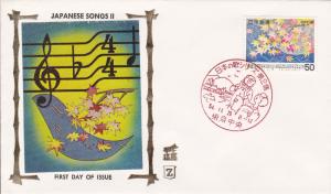 Japan # 1377, Z Silk Cachet FDC, Japanese Songs II