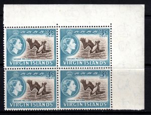 British Virgin Islands 1964 Brown Pelican 3c Mint MNH Block SG 180 CV £19