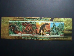 SOMALILAND-2011 DINOSAURS OF THE WORLD- PREHISTORY ANIMALS-MNH  MINI SHEET VF