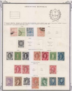 ARGENTINA 1858-1899 COLLECTION ON 4 ALBUM PAGES Sc 1 thru 142 SCV$2,228+