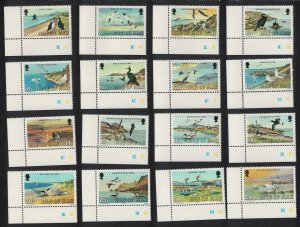 Isle of Man Marine Birds 16v COMPLETE Corners 1983 MNH SC#224-239 SG#232-247