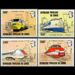 CONGO 1982 - Scott# 627-30 Locomotives Set of 4 NH