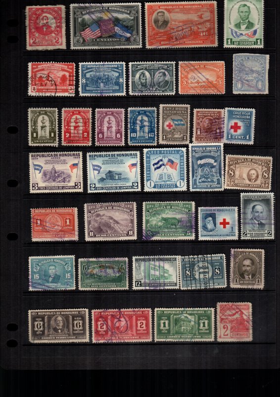 Honduras  34  diff used and mint lot collection