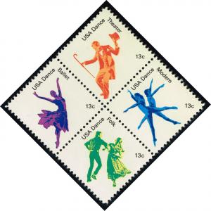 US #1752 American Dance Block Set of 4; MNH (1.00)