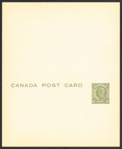 Canada Reply Unused Postcard Unitrade UY76