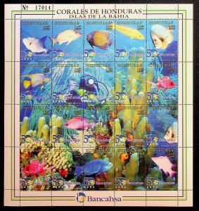 HONDURAS Sc C1023 NH MINISHEET OF 1998 - SEA LIFE - (CT5)