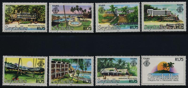 Seychelles 495-502 MNH Tourism, Hotels, Trees