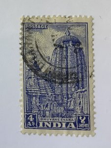 India 1951 Scott 236 used - 4a, Bhuvanesvera