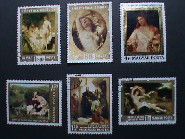 ​HUNGARY- FAMOUS NUDE ARTS PAINTING  USED STAMPS VF WE SHIP TO WORLD WIDE
